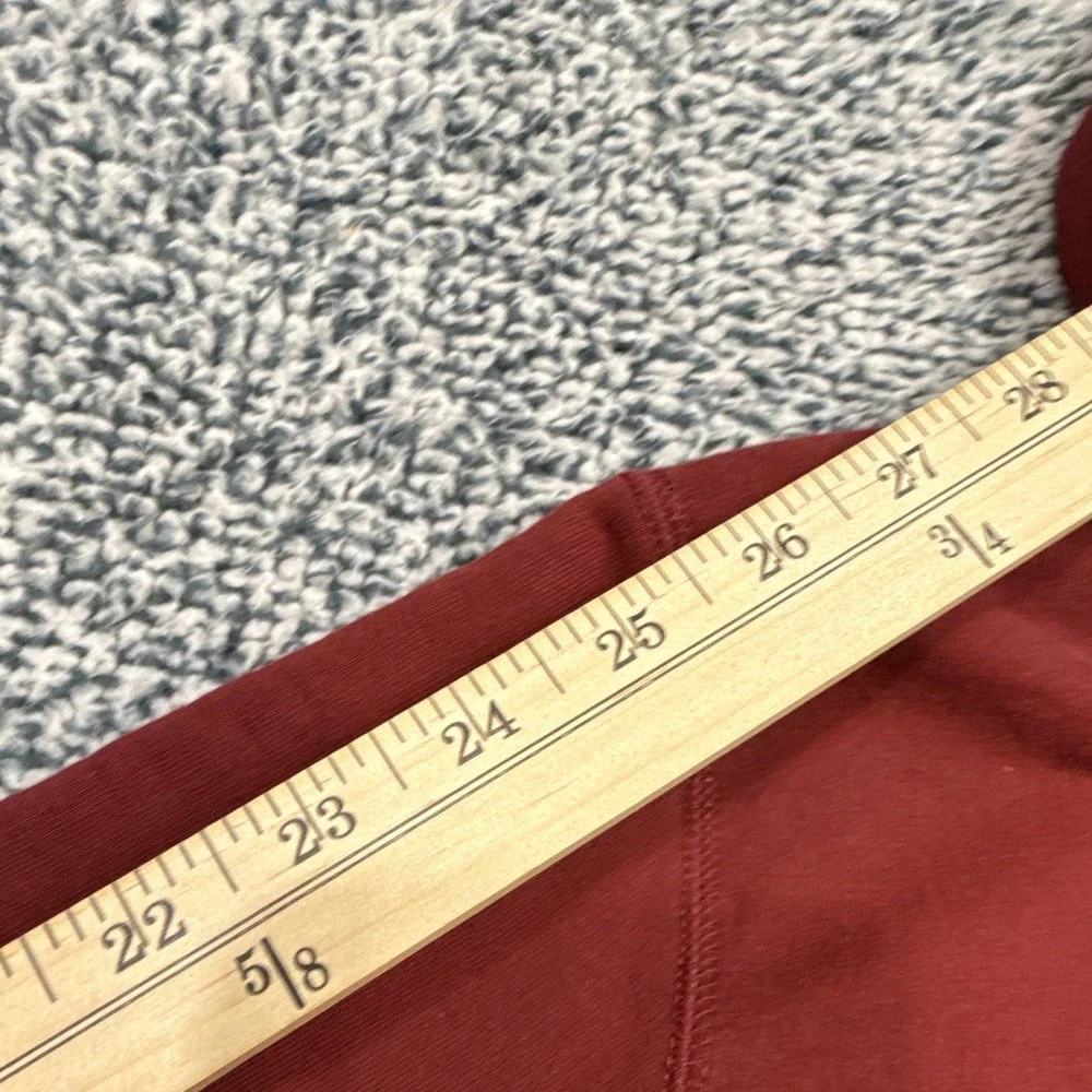 The North Face Men's Maroon Pullover Hoodie Logo Pockets Drawstring Size S